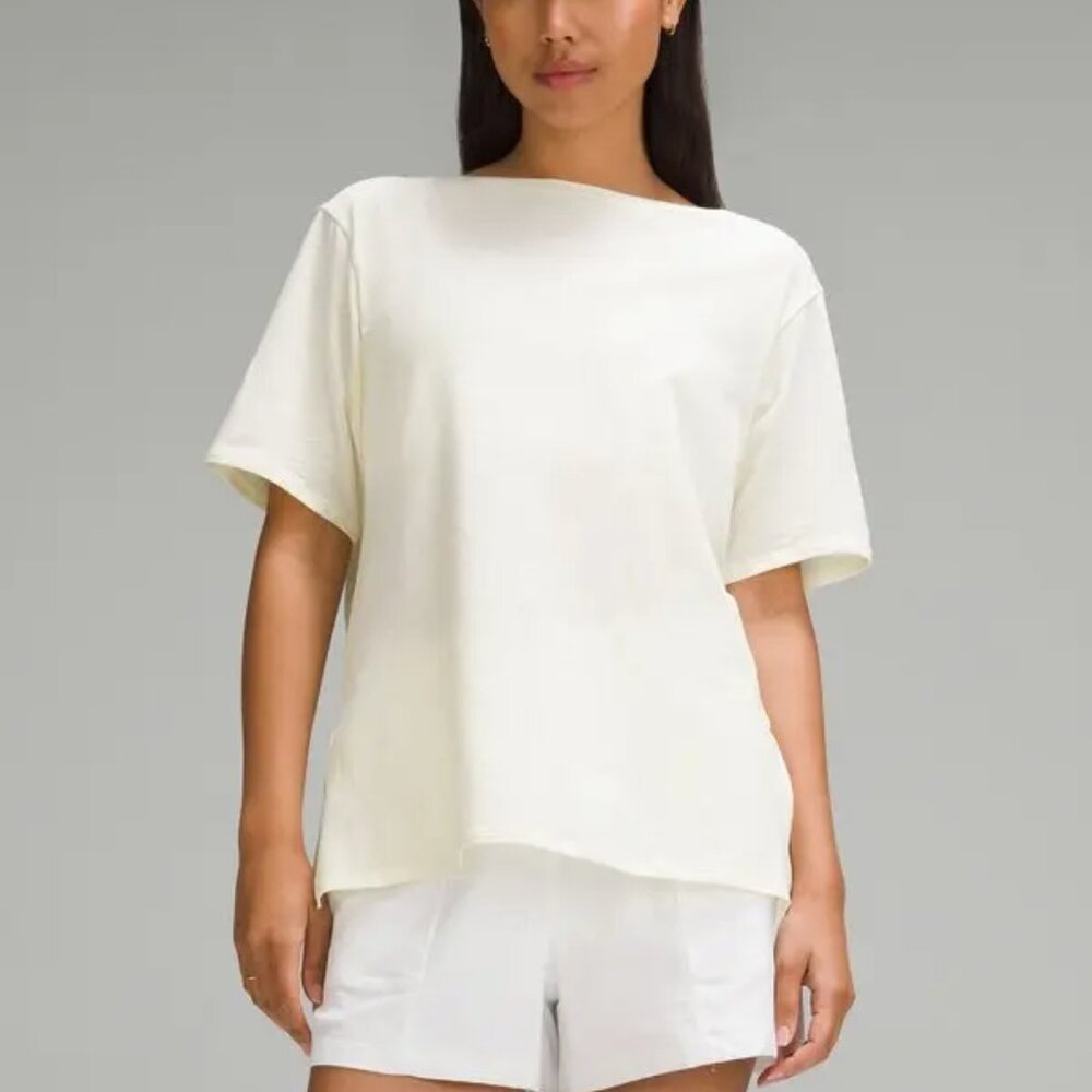 lululemon Relaxed Fit Boatneck T-shirt Sundance Yellow Size 6